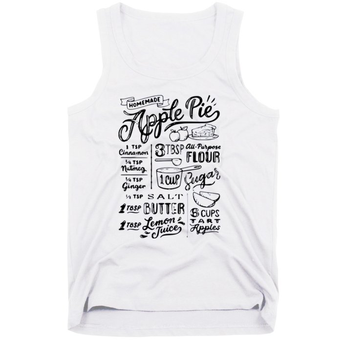 Homemade Apple Pie Recipe Tank Top