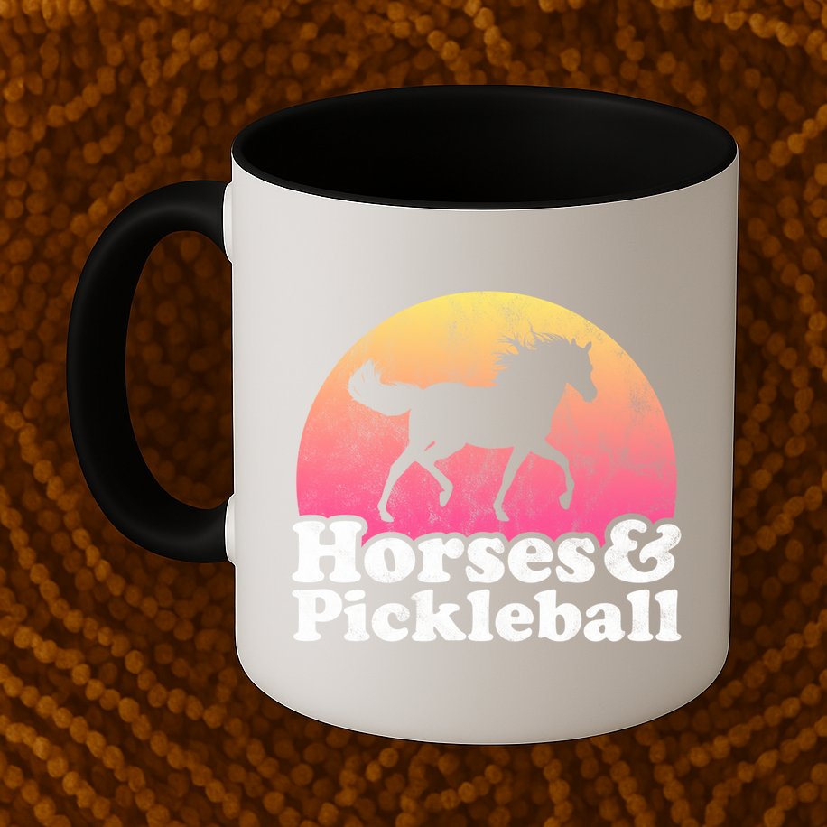 Horse And Pickleball Or Girls Horses Meaningful Gift Mug