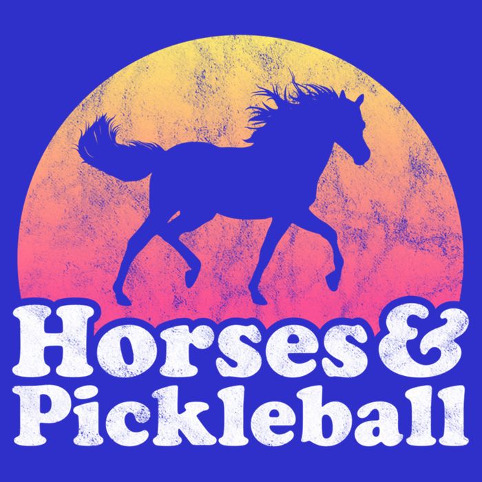 Horse And Pickleball Or Girls Horses Meaningful Gift Toddler T-Shirt