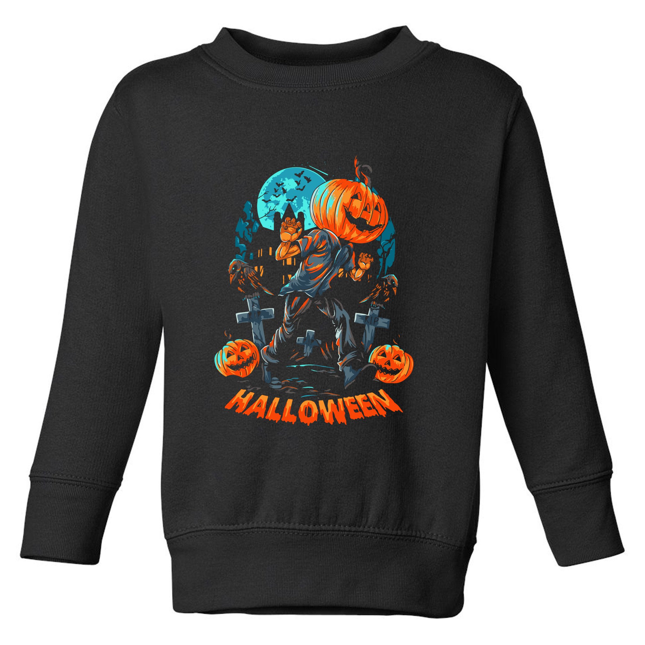 Halloween A Pumpkin Head Toddler Sweatshirt