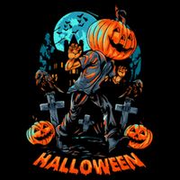 Halloween A Pumpkin Head Wool Snapback Cap