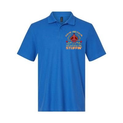 Huffin And Puffin For Stuffin Turkey Trot Squad Thanksgiving Gift Softstyle Adult Sport Polo