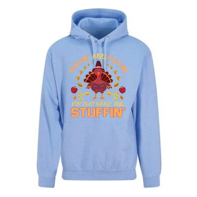 Huffin And Puffin For Stuffin Turkey Trot Squad Thanksgiving Gift Unisex Surf Hoodie