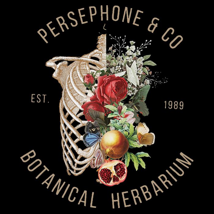 Hades And Persephone Persephone Botanical Herbarium Apron