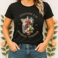 Hades And Persephone Persephone Botanical Herbarium Womens T-Shirt
