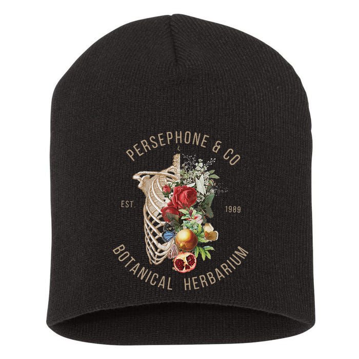 Hades And Persephone Persephone Botanical Herbarium Short Acrylic Beanie