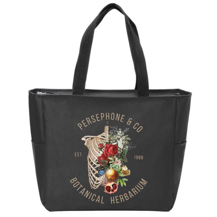 Hades And Persephone Persephone Botanical Herbarium Zip Tote Bag