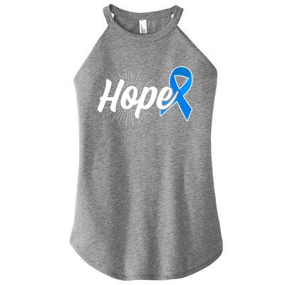 Hope Abuse Prevention Month Blue Ribbon Awareness Cool Gift Women’s Perfect Tri Rocker Tank