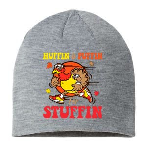 Huffin And Puffin Stuffin Thanksgiving Cute Turkey Run Trot Sustainable Beanie