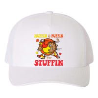 Huffin And Puffin Stuffin Thanksgiving Cute Turkey Run Trot Yupoong Adult 5-Panel Trucker Hat