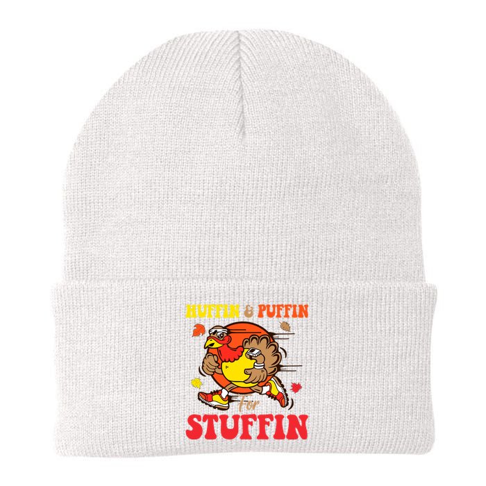 Huffin And Puffin Stuffin Thanksgiving Cute Turkey Run Trot Knit Cap Winter Beanie