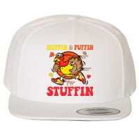 Huffin And Puffin Stuffin Thanksgiving Cute Turkey Run Trot Wool Snapback Cap