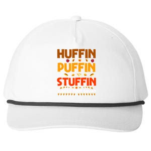 Huffin And Puffin For Stuffin Turkey Trot Squad Cool Gift Snapback Five-Panel Rope Hat