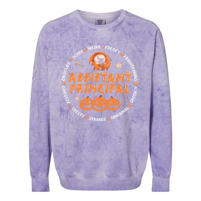 Halloween Assistant Principal Gift Colorblast Crewneck Sweatshirt