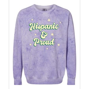 Hispanic And Proud Colorblast Crewneck Sweatshirt