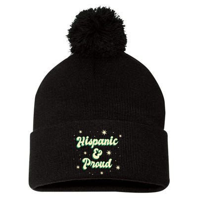 Hispanic And Proud Pom Pom 12in Knit Beanie