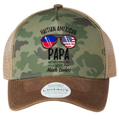 Haitian American Papa Haitian Fathers Day Legacy Tie Dye Trucker Hat