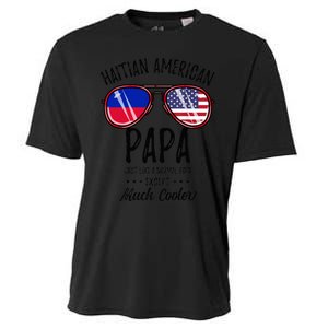 Haitian American Papa Haitian Fathers Day Cooling Performance Crew T-Shirt