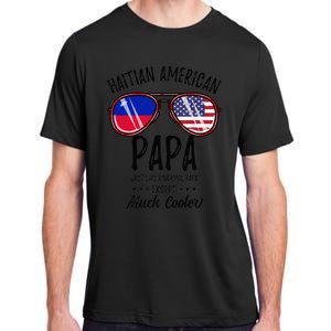 Haitian American Papa Haitian Fathers Day Adult ChromaSoft Performance T-Shirt