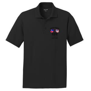 Haitian American Papa Haitian Fathers Day PosiCharge RacerMesh Polo