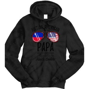 Haitian American Papa Haitian Fathers Day Tie Dye Hoodie