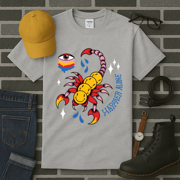 Happier Alone Centipede Tall T-Shirt