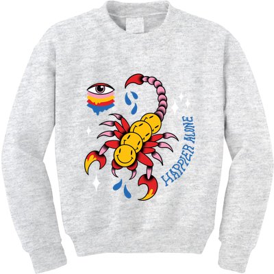 Happier Alone Centipede Kids Sweatshirt