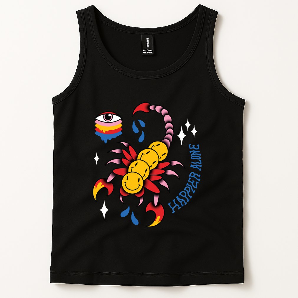 Happier Alone Centipede Tank Top