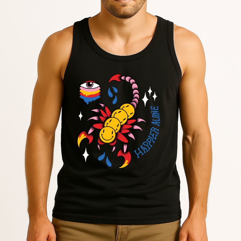 Happier Alone Centipede Tank Top