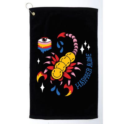 Happier Alone Centipede Golf Towel