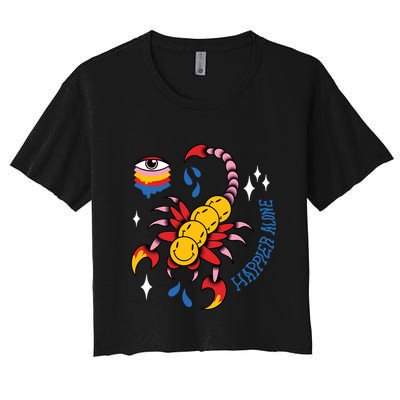 Happier Alone Centipede Crop Top