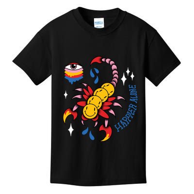 Happier Alone Centipede Kids T-Shirt