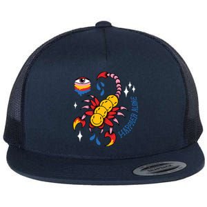 Happier Alone Centipede Flat Bill Trucker Hat