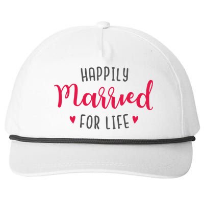 Happily Married For Life Snapback Five-Panel Rope Hat