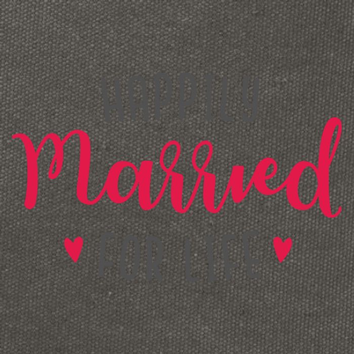 Happily Married For Life Cotton Canvas Backpack