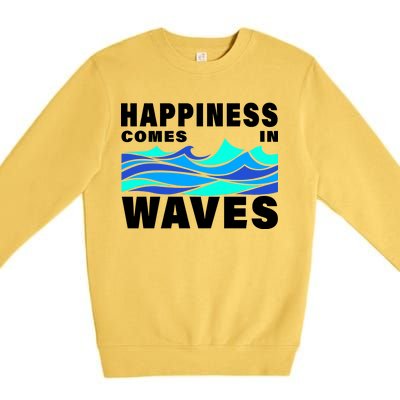 Happiness Comes In Waves Premium Crewneck Sweatshirt