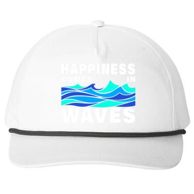 Happiness Comes In Waves Snapback Five-Panel Rope Hat