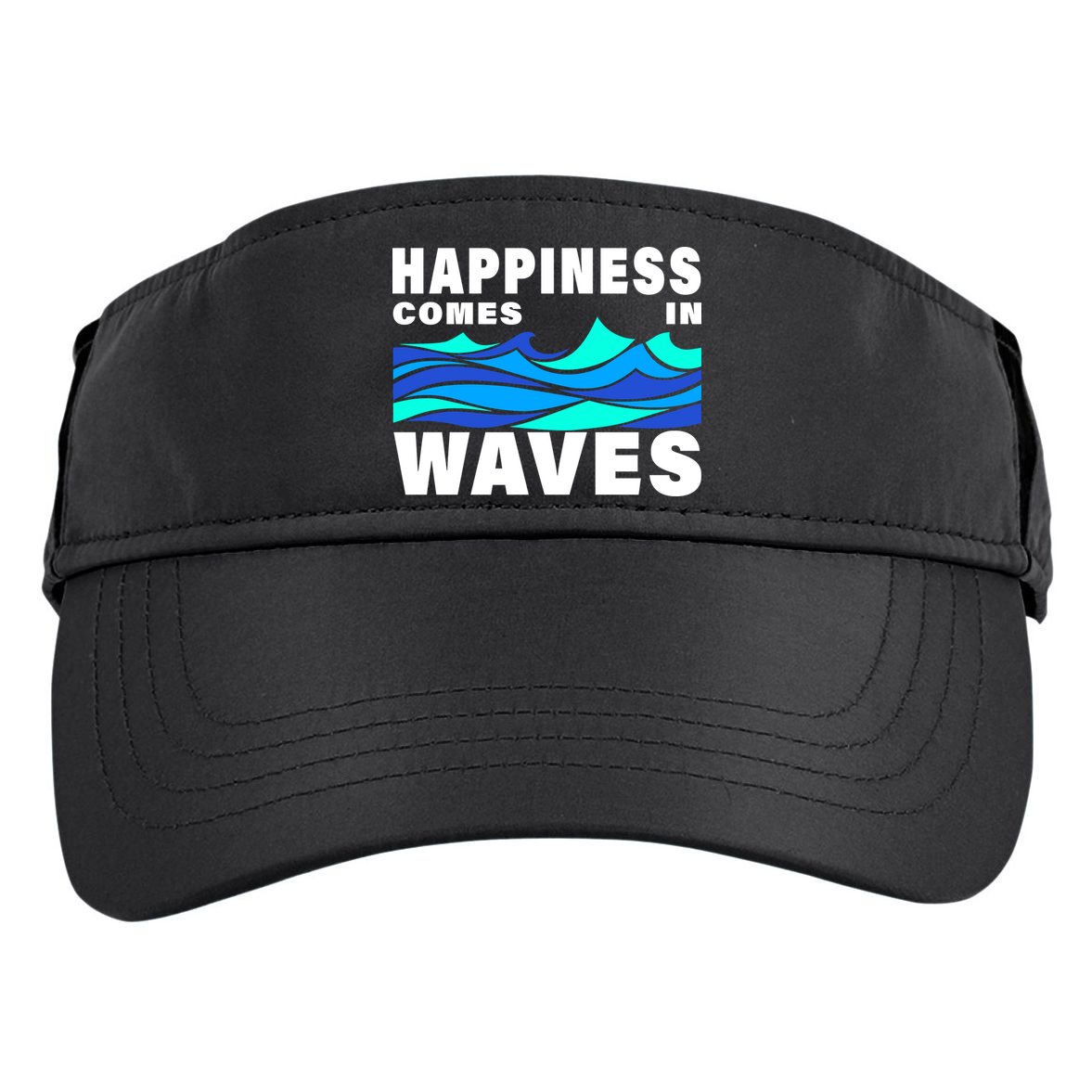 Happiness Comes In Waves Adult Drive Performance Visor