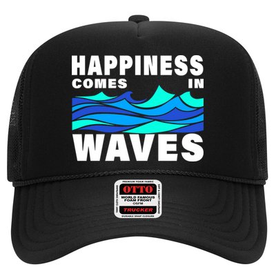 Happiness Comes In Waves Trucker Hat