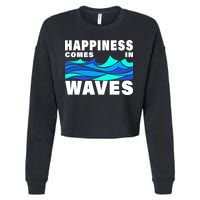 Happiness Comes In Waves Cropped Pullover Crew