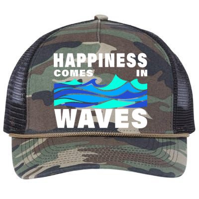 Happiness Comes In Waves Retro Rope Trucker Hat Cap