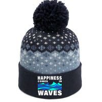 Happiness Comes In Waves The Baniff Cuffed Pom Beanie