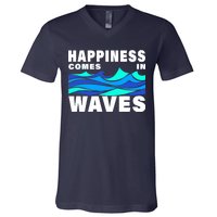 Happiness Comes In Waves V-Neck T-Shirt