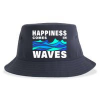 Happiness Comes In Waves Sustainable Bucket Hat