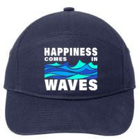 Happiness Comes In Waves 7-Panel Snapback Hat