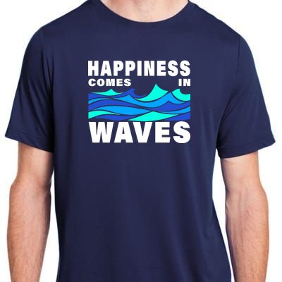 Happiness Comes In Waves Adult ChromaSoft Performance T-Shirt