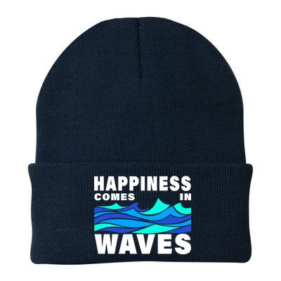 Happiness Comes In Waves Knit Cap Winter Beanie