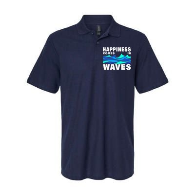 Happiness Comes In Waves Softstyle Adult Sport Polo