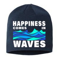 Happiness Comes In Waves Sustainable Beanie