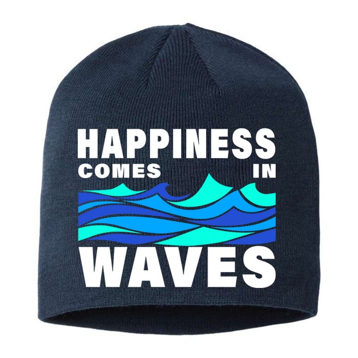 Happiness Comes In Waves Sustainable Beanie